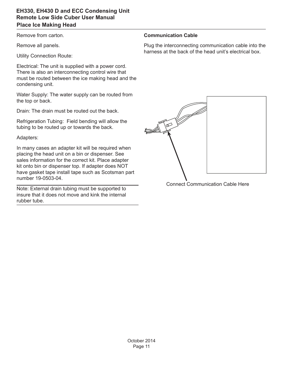 Scotsman EH330 D with ECC Condensing Unit User Manual | Page 12 / 31