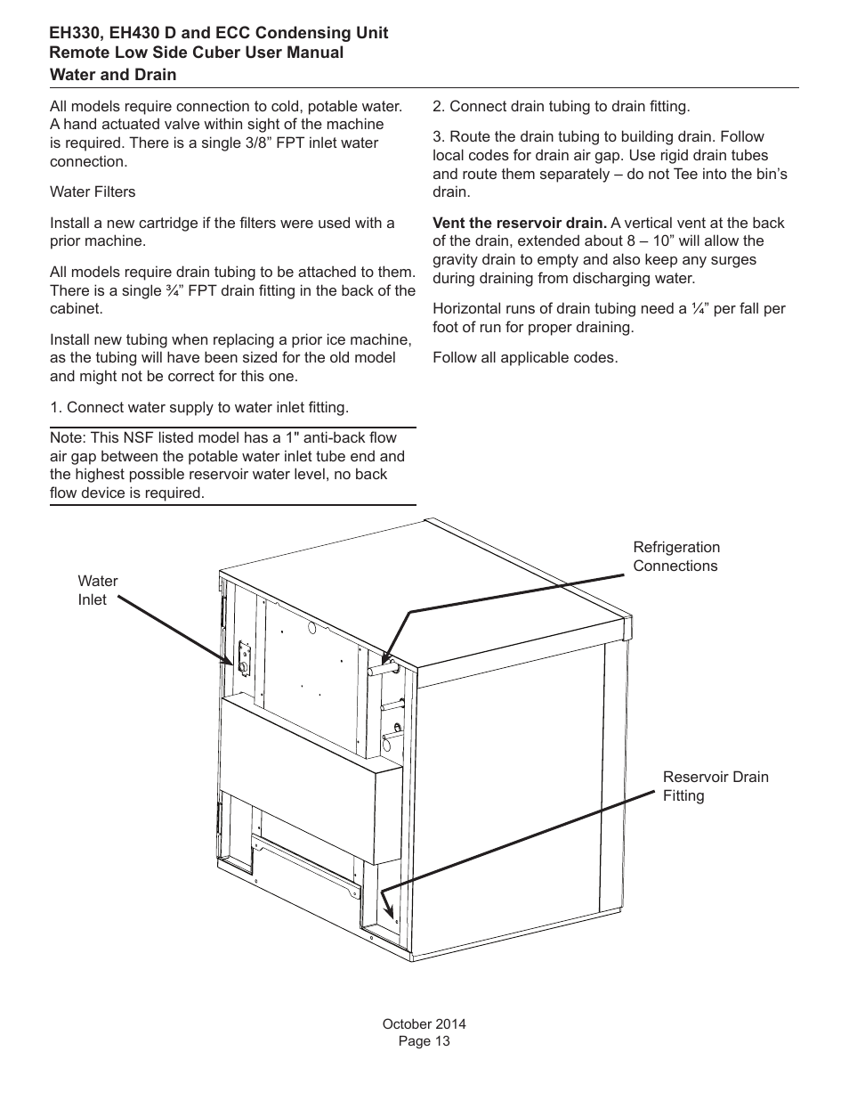 Scotsman EH330 D with ECC Condensing Unit User Manual | Page 14 / 31