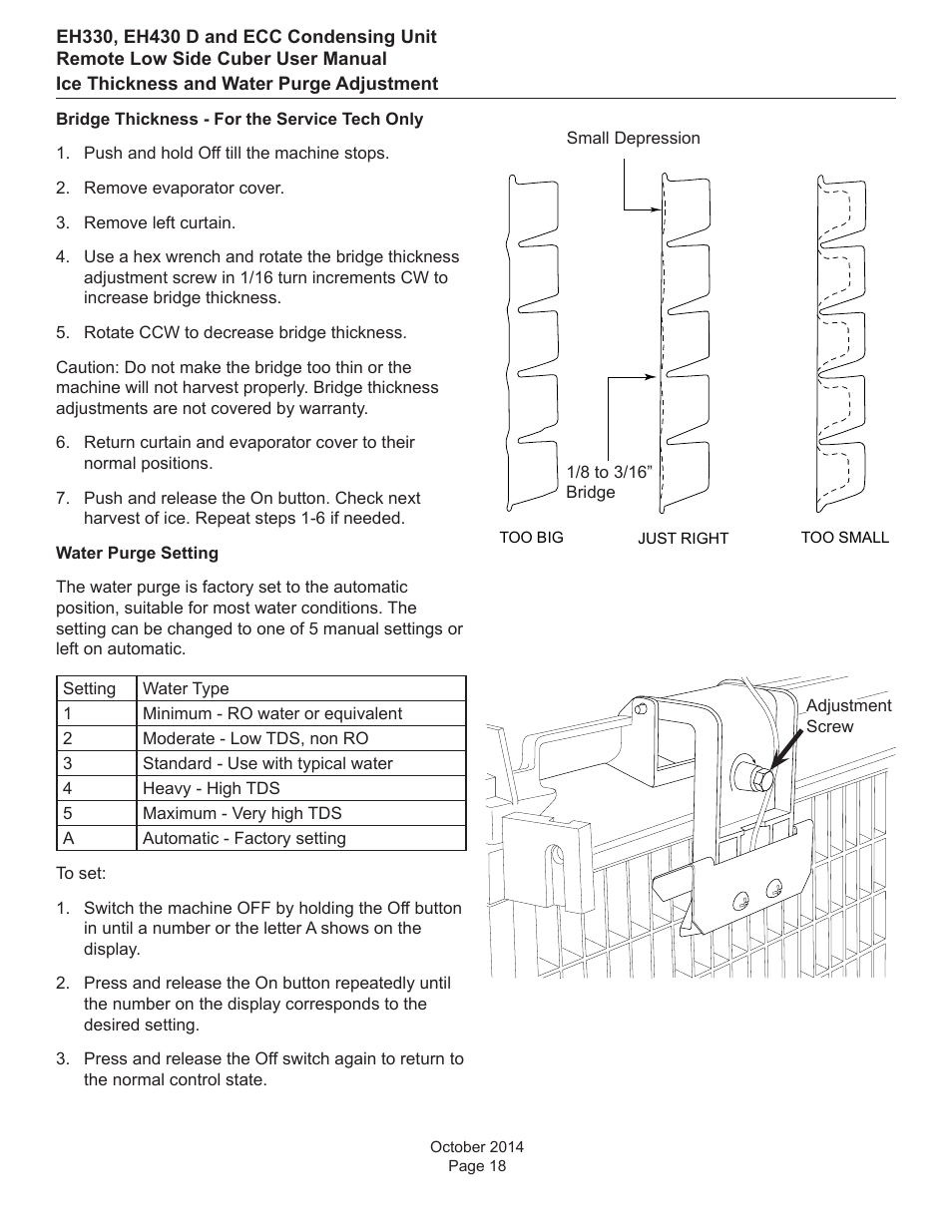 Scotsman EH330 D with ECC Condensing Unit User Manual | Page 19 / 31