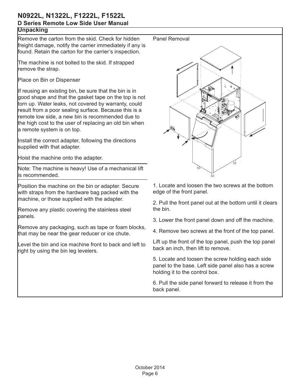 Scotsman F1222L User Manual | Page 6 / 18