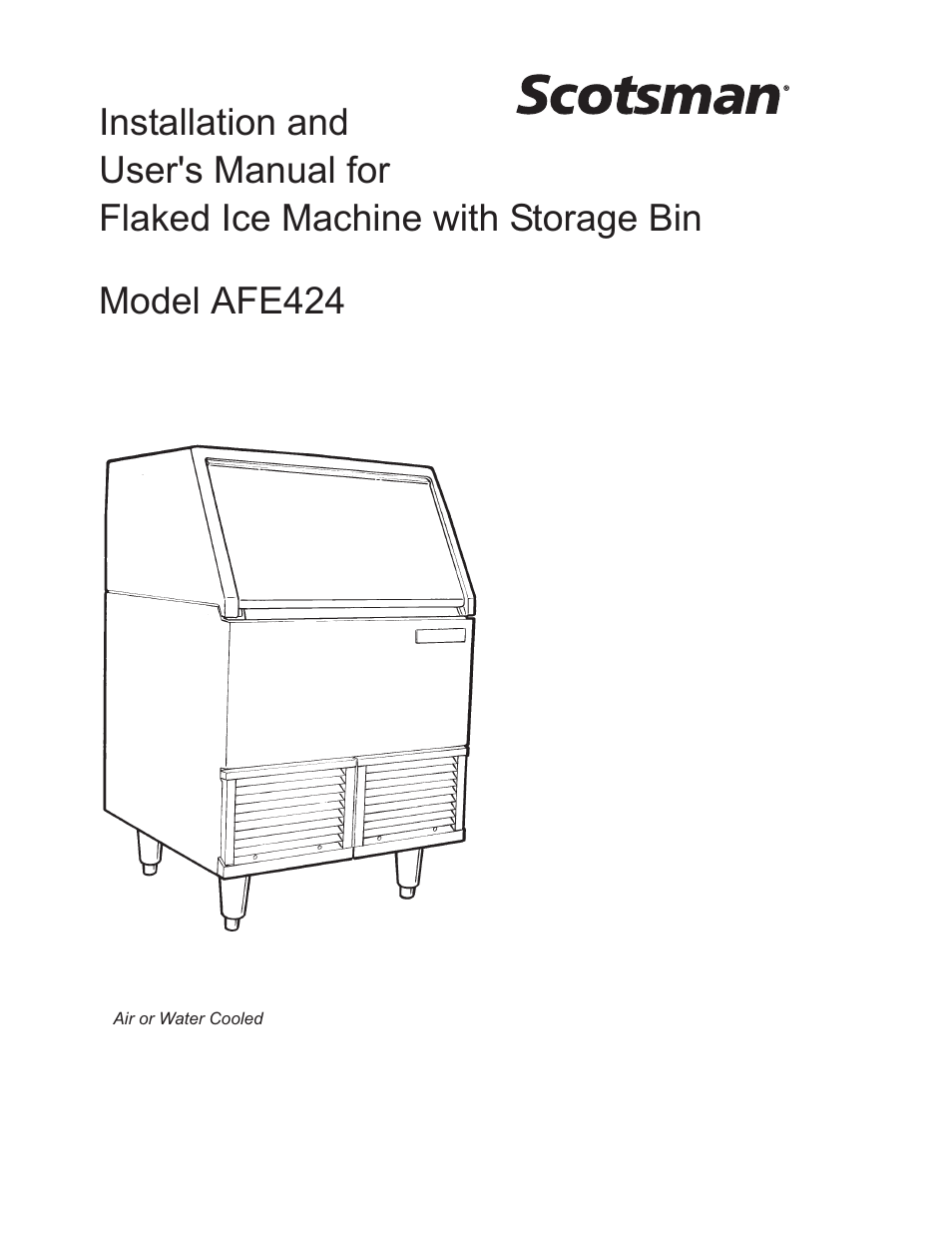 Scotsman AFE424 User Manual | 15 pages