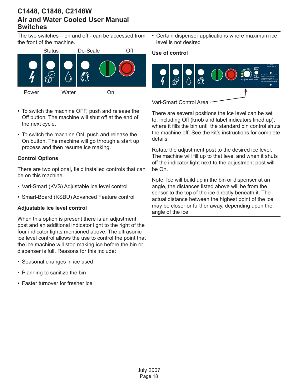 Switches | Scotsman C1448 User Manual | Page 19 / 25