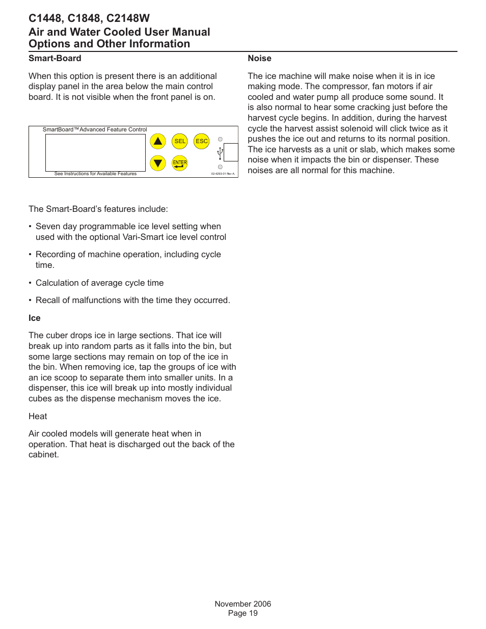 Options and other information | Scotsman C1448 User Manual | Page 20 / 25