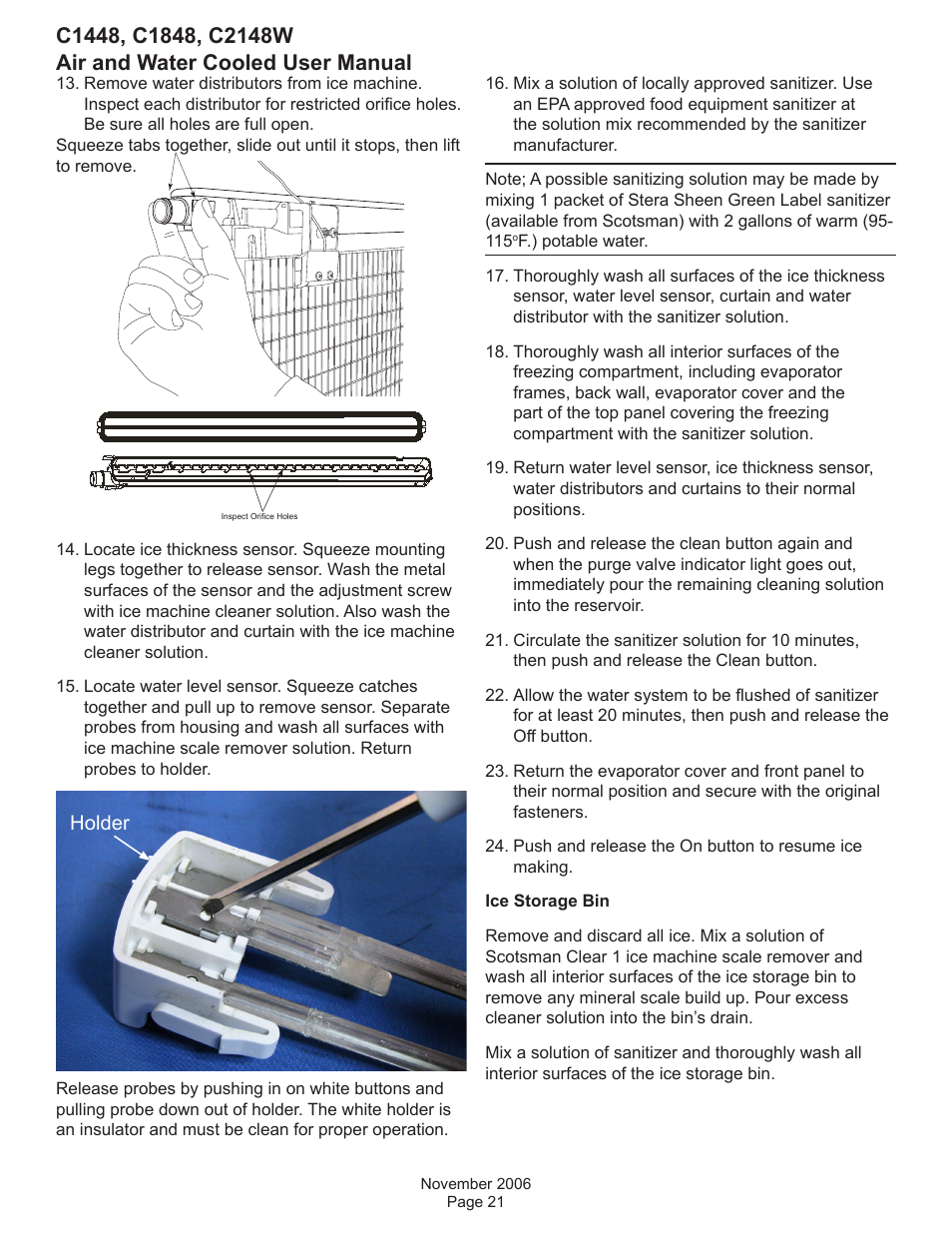 Scotsman C1448 User Manual | Page 22 / 25