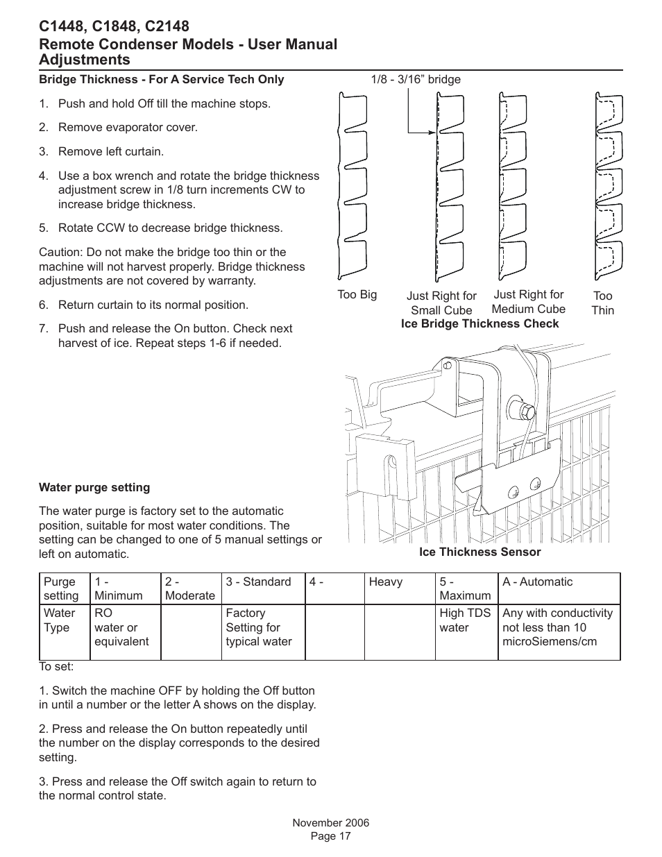 Adjustments | Scotsman C1448R User Manual | Page 18 / 26