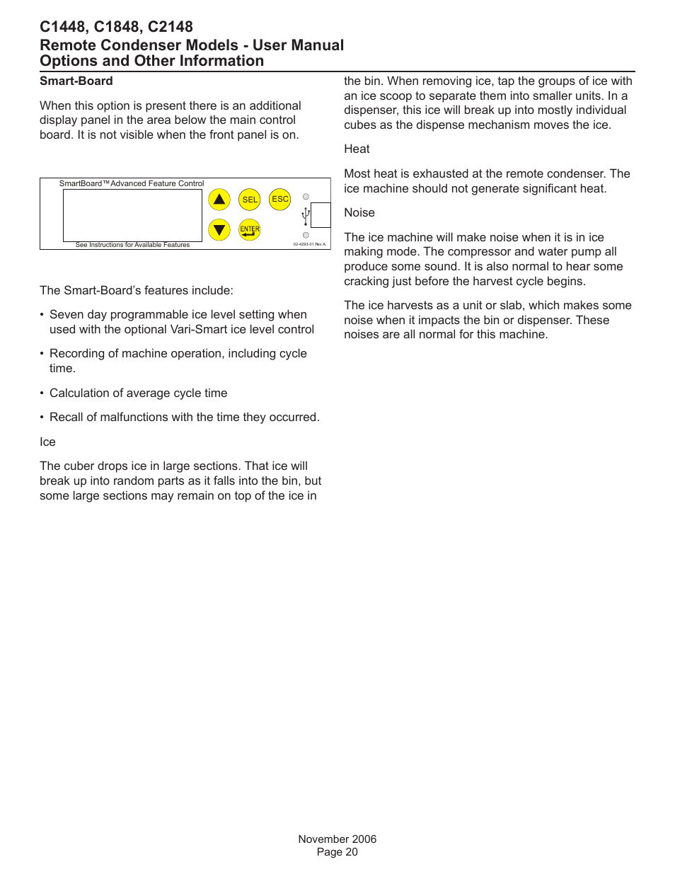 Options and other information | Scotsman C1448R User Manual | Page 21 / 26