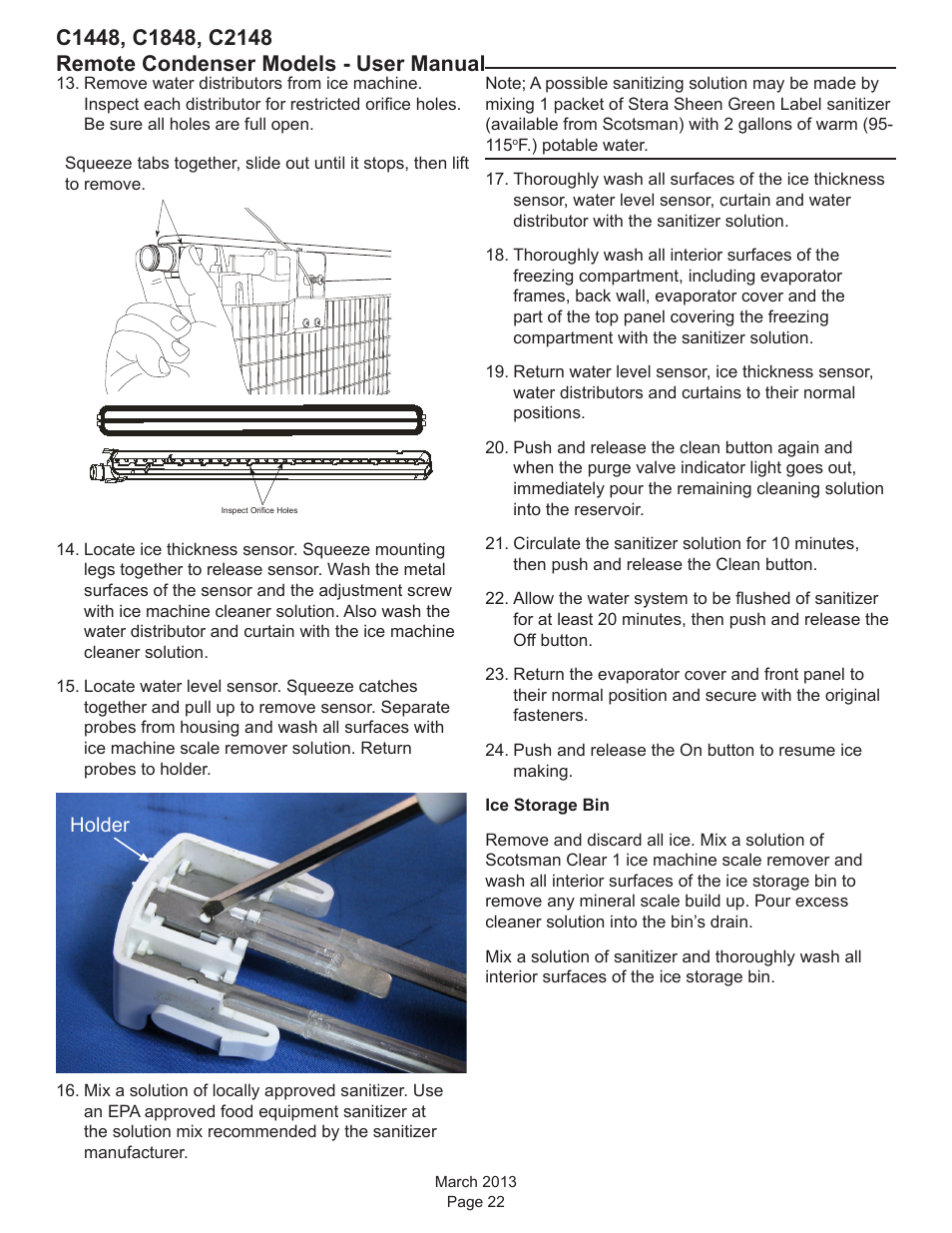 Scotsman C1448R User Manual | Page 23 / 26