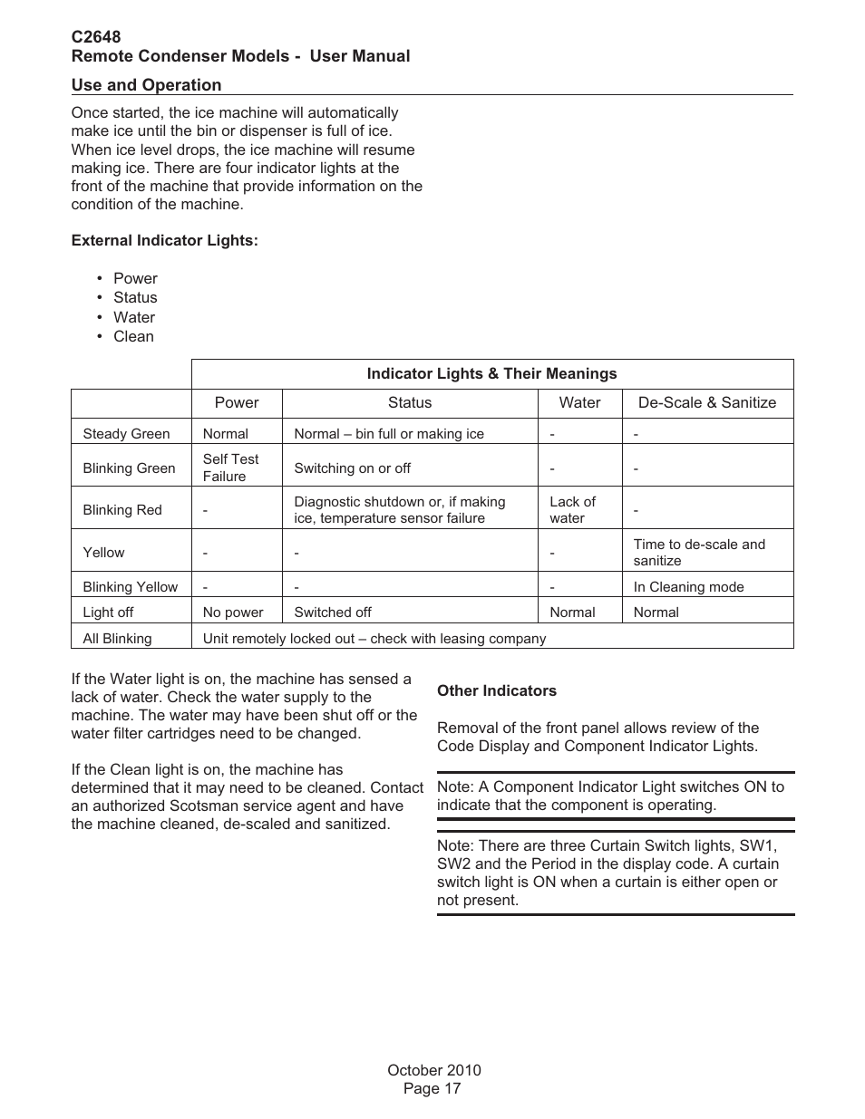 Scotsman C2648R User Manual | Page 18 / 25