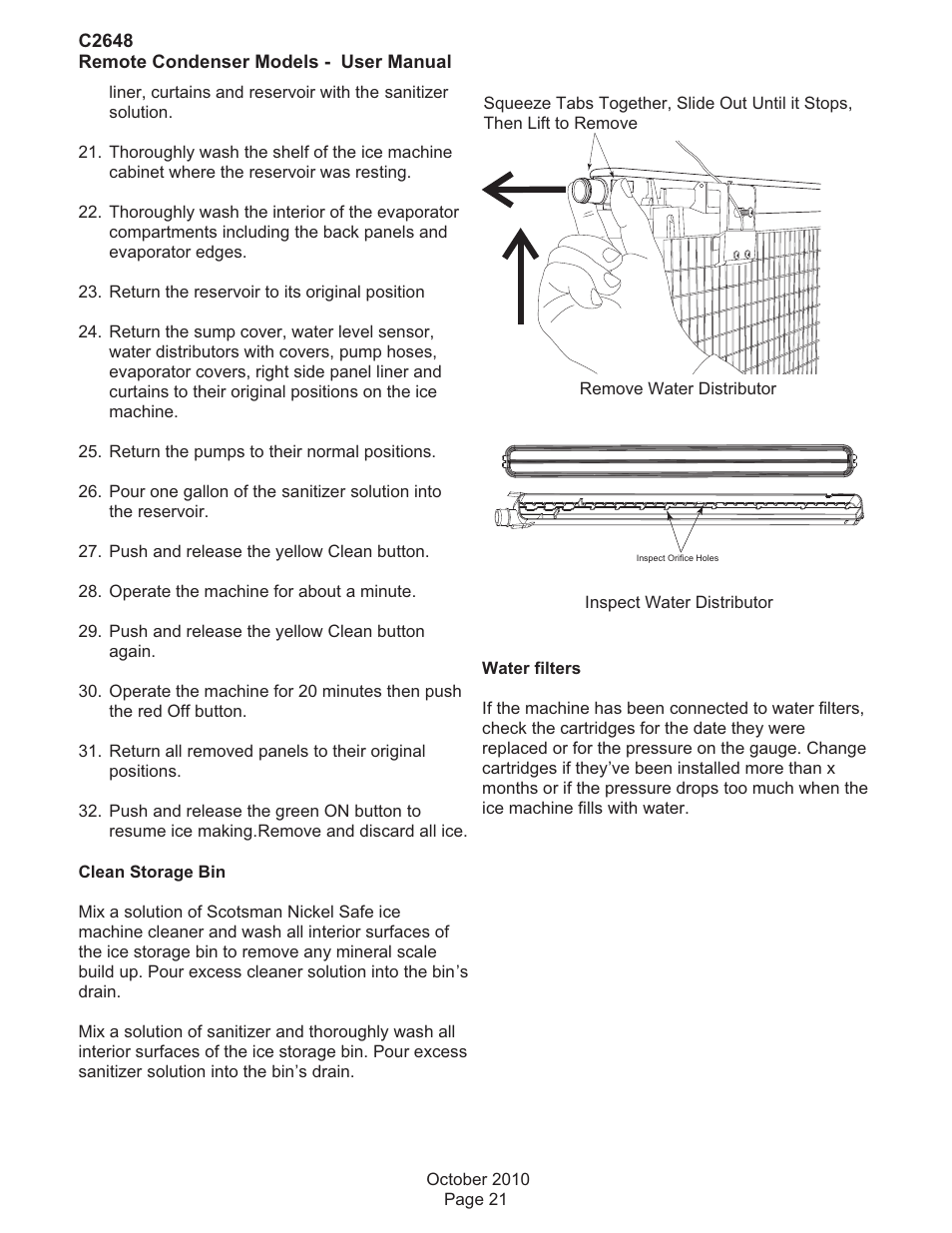 Scotsman C2648R User Manual | Page 22 / 25