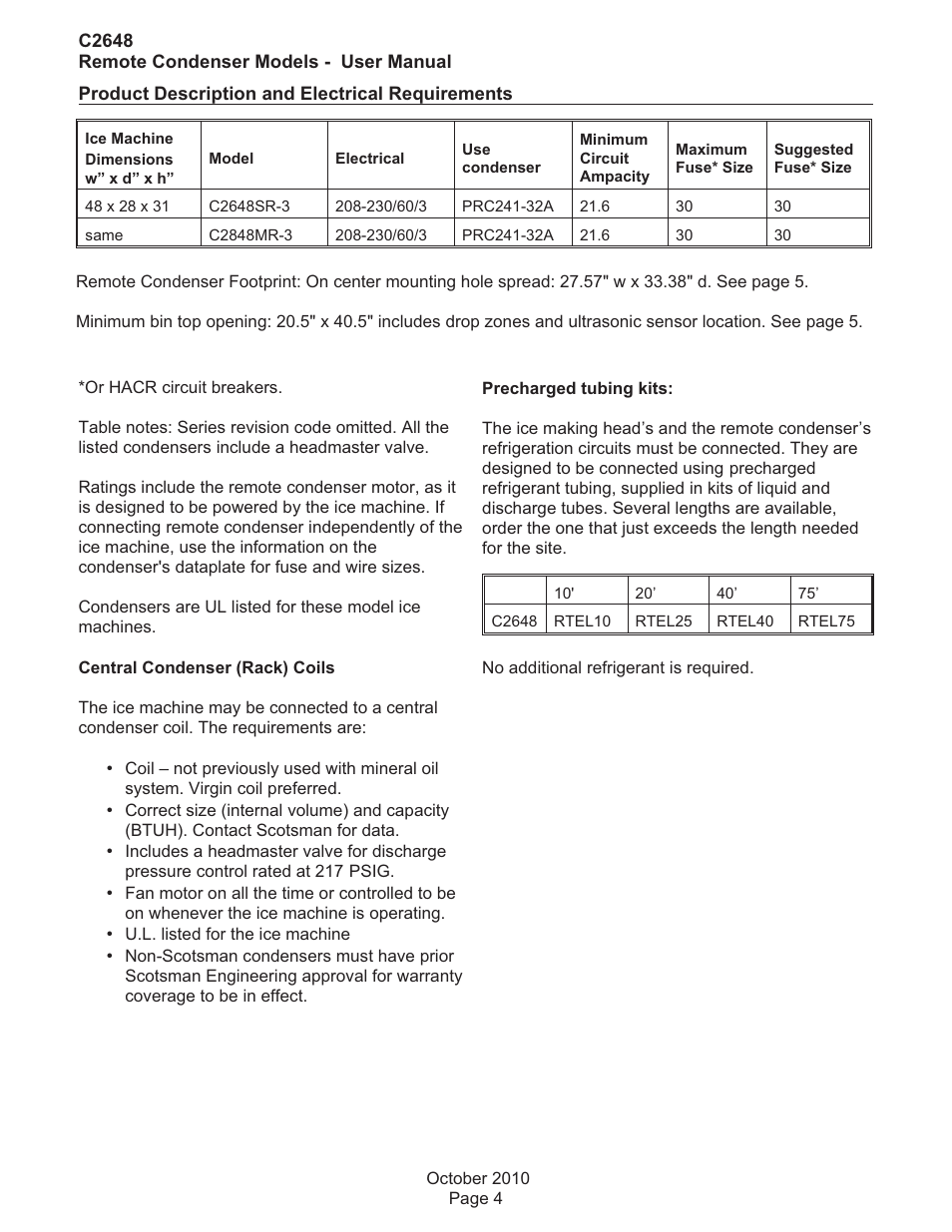 Scotsman C2648R User Manual | Page 5 / 25