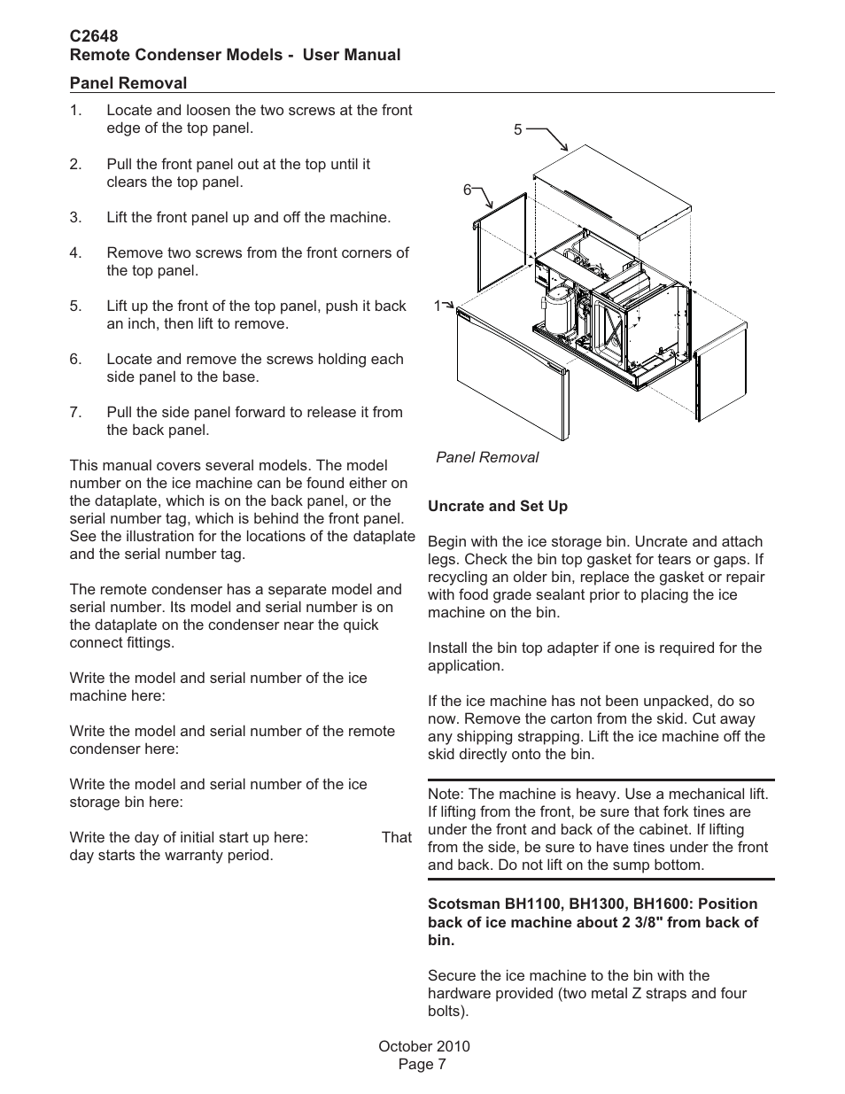 Scotsman C2648R User Manual | Page 8 / 25