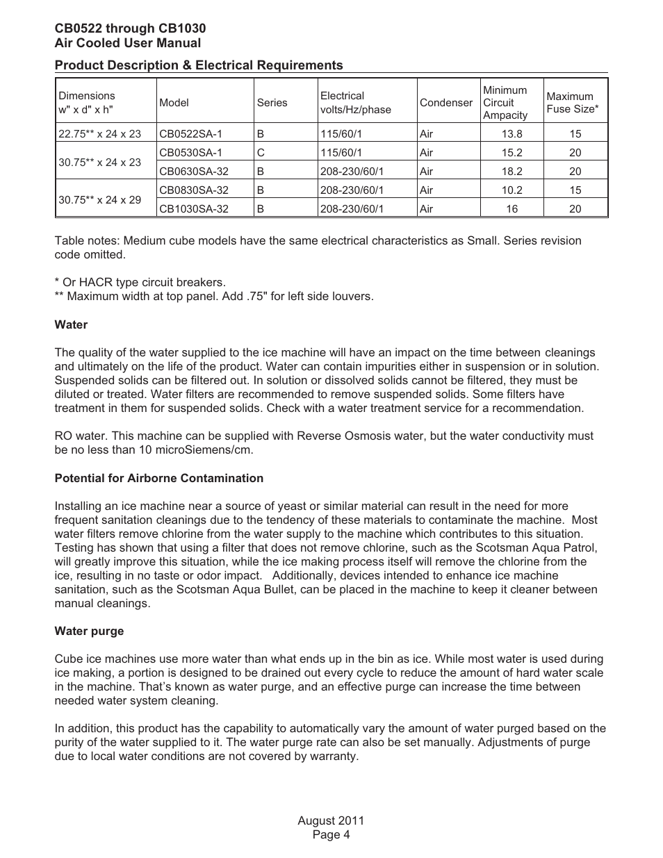 Scotsman CB0522 User Manual | Page 5 / 43