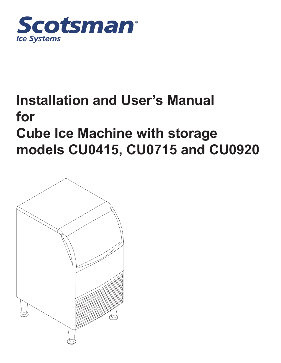 Scotsman CU0415 User Manual | 17 pages