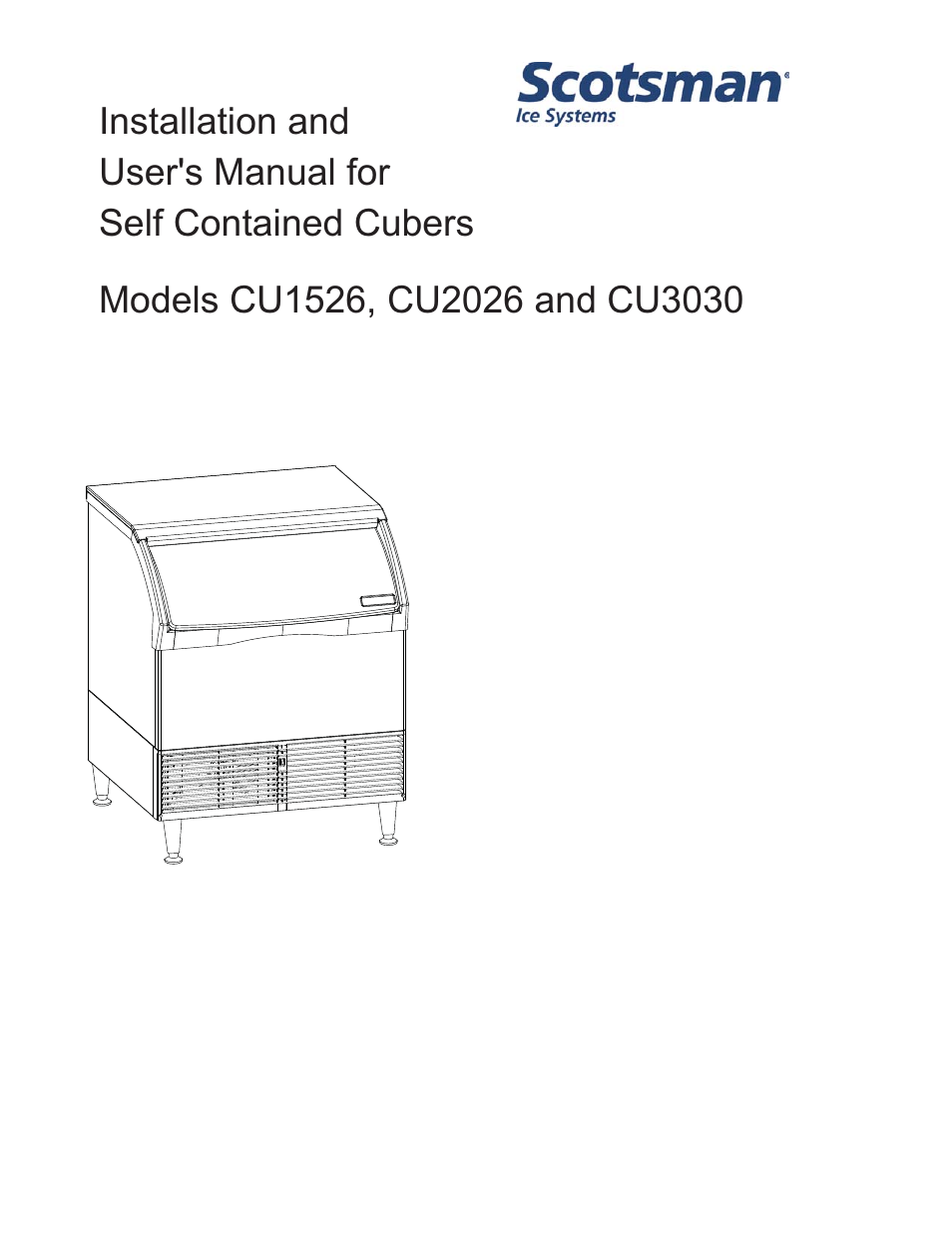 Scotsman CU1526 User Manual | 18 pages