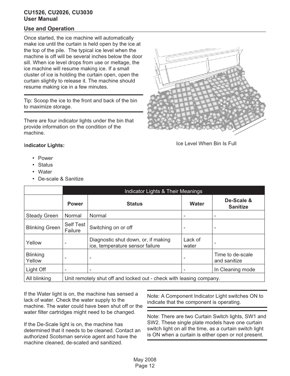 Scotsman CU1526 User Manual | Page 13 / 18