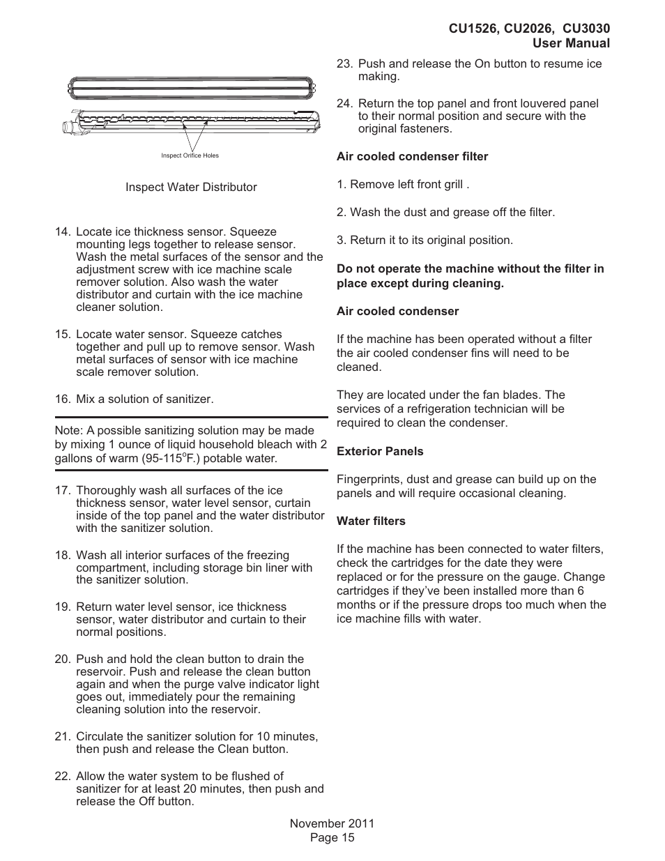 Scotsman CU1526 User Manual | Page 16 / 18