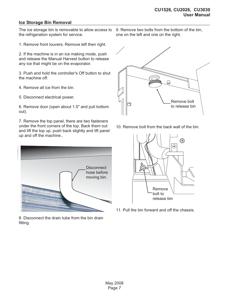 Scotsman CU1526 User Manual | Page 8 / 18