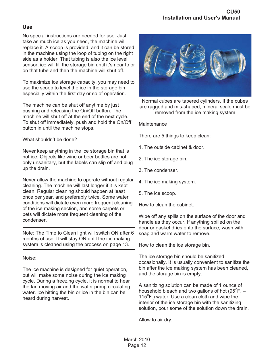 Scotsman CU50 User Manual | Page 13 / 16