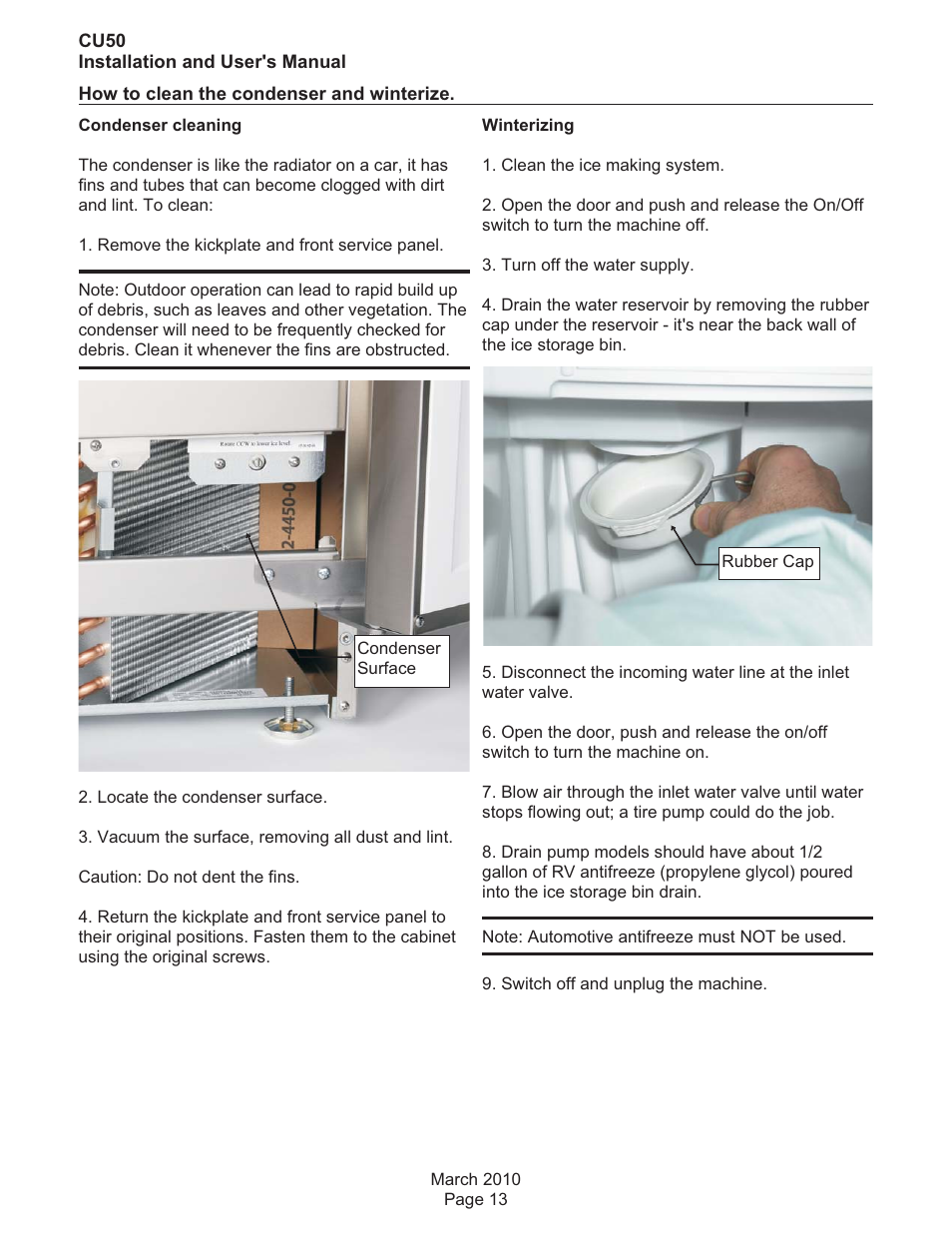 Scotsman CU50 User Manual | Page 14 / 16