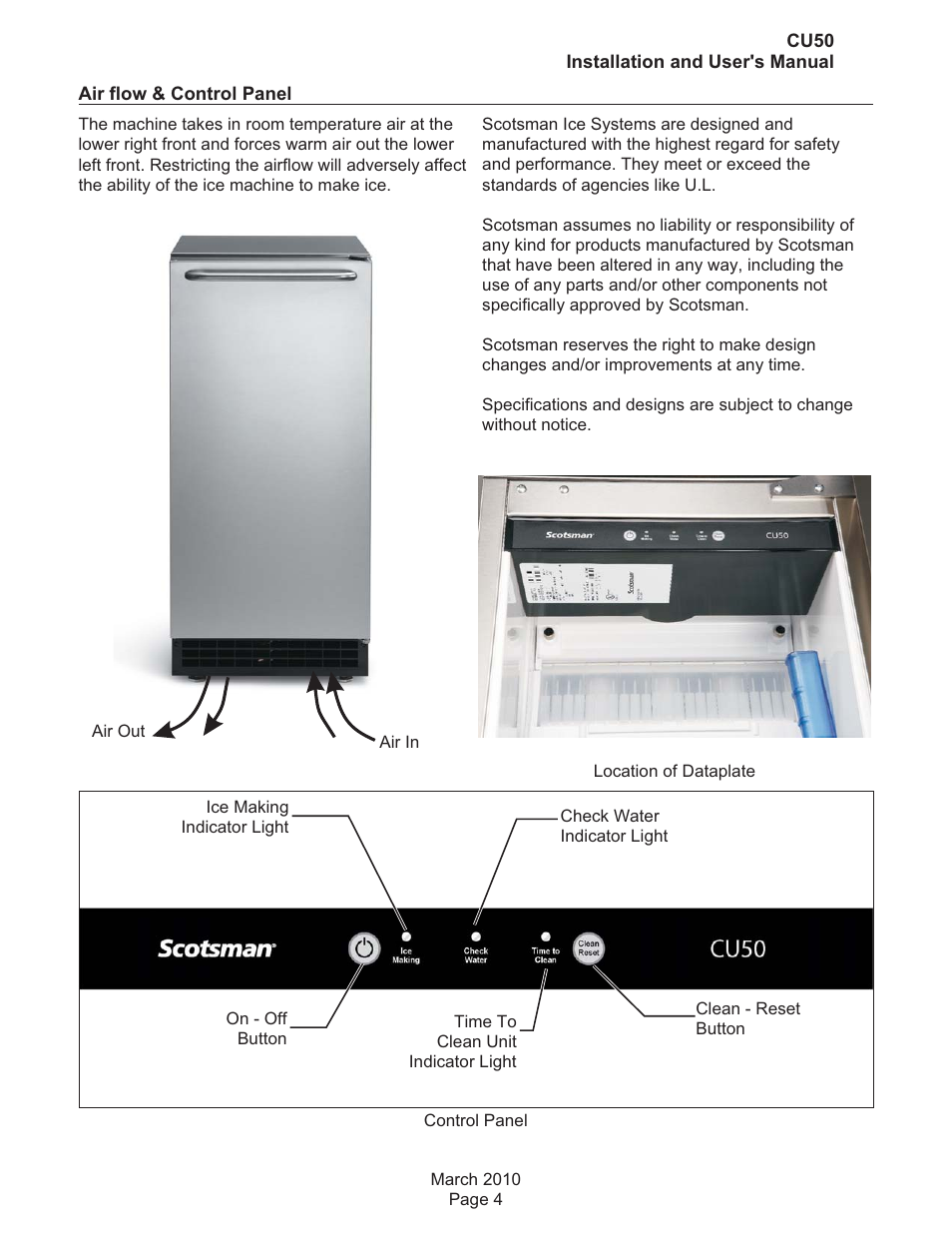 Scotsman CU50 User Manual | Page 5 / 16