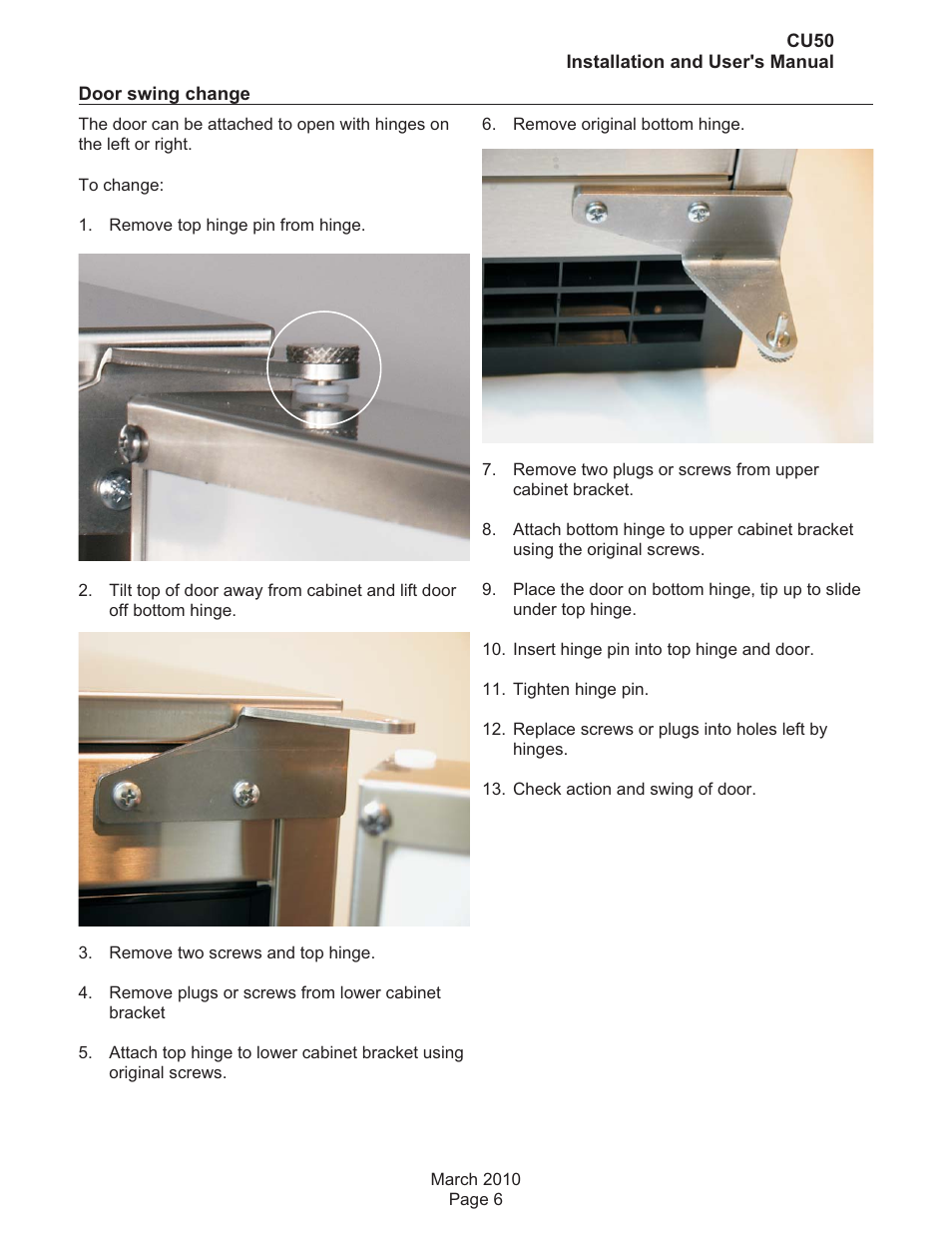 Scotsman CU50 User Manual | Page 7 / 16