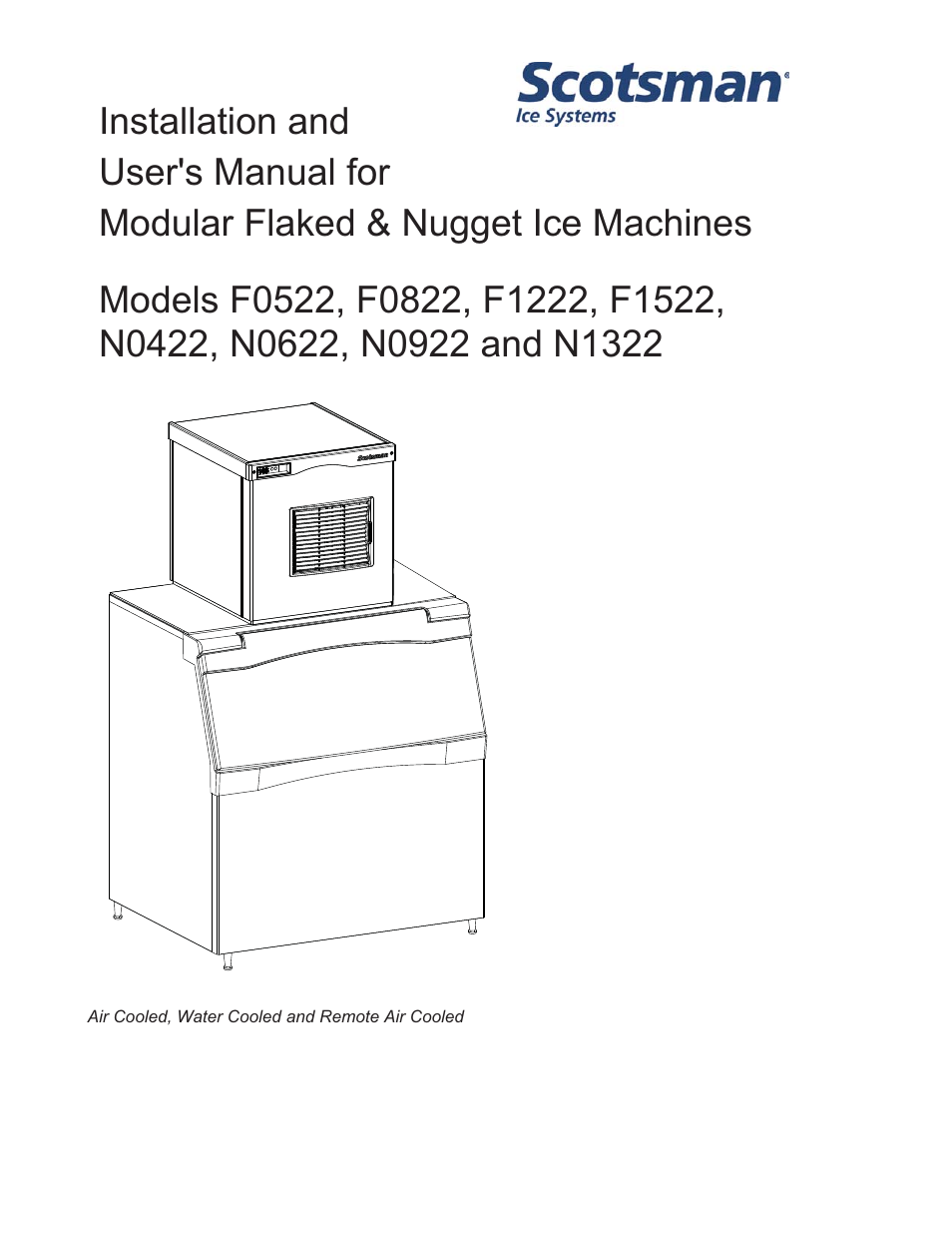 Scotsman F0522 User Manual | 24 pages