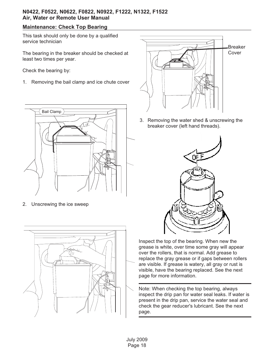 Scotsman F0522 User Manual | Page 19 / 24