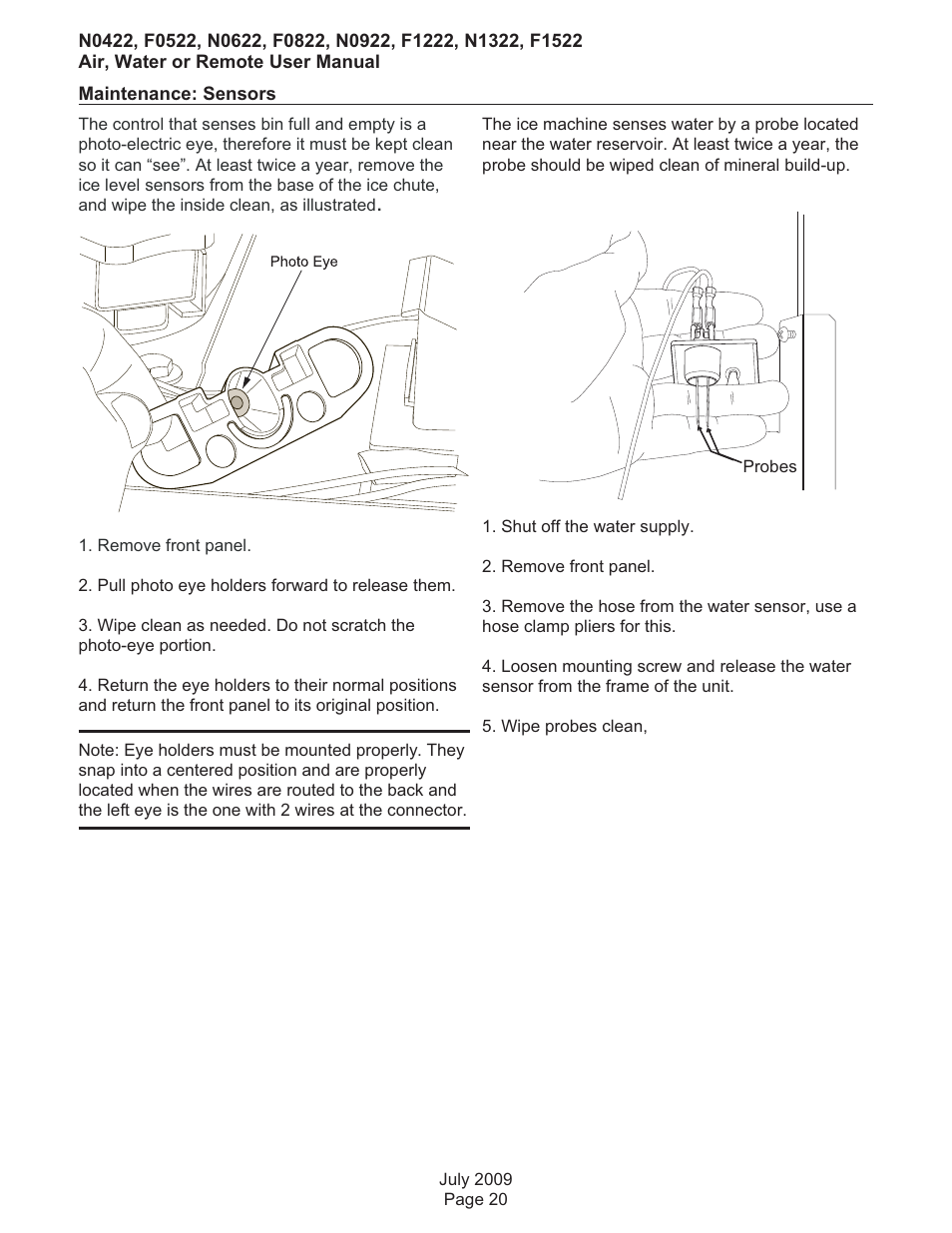 Scotsman F0522 User Manual | Page 21 / 24