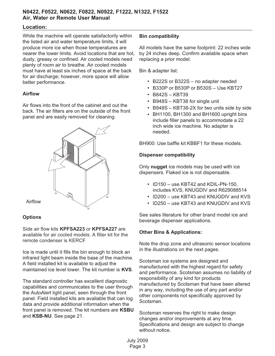 Scotsman F0522 User Manual | Page 4 / 24