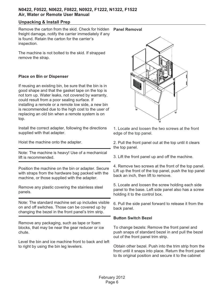 Scotsman F0522 User Manual | Page 7 / 24