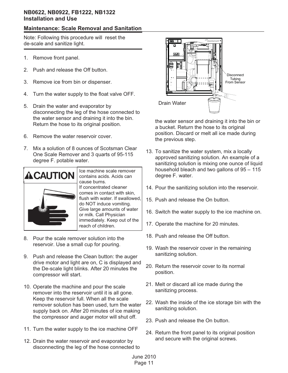 Scotsman FB1222 User Manual | Page 12 / 37