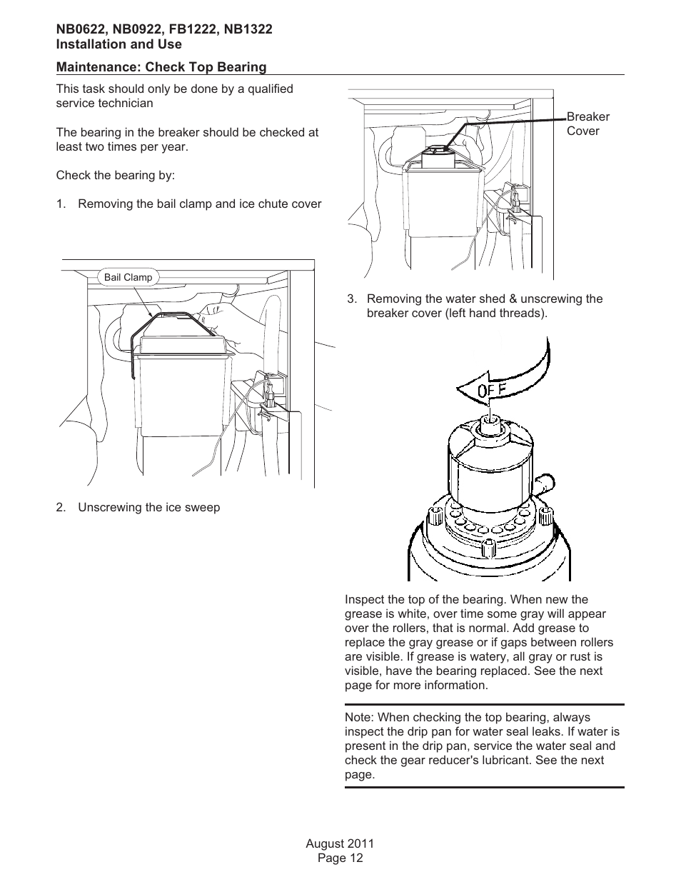 Scotsman FB1222 User Manual | Page 13 / 37