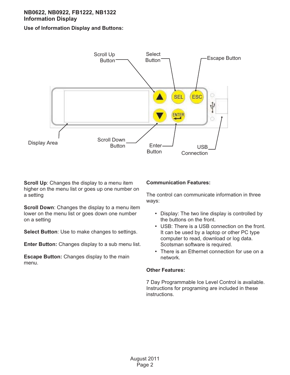 Scotsman FB1222 User Manual | Page 18 / 37