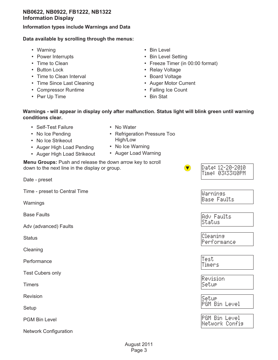 Scotsman FB1222 User Manual | Page 19 / 37