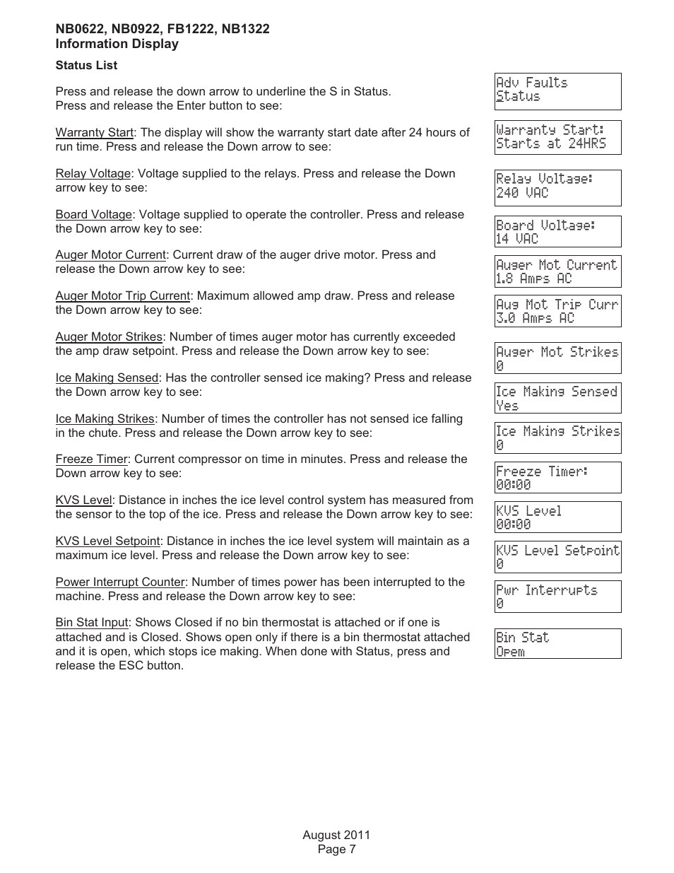 Scotsman FB1222 User Manual | Page 23 / 37