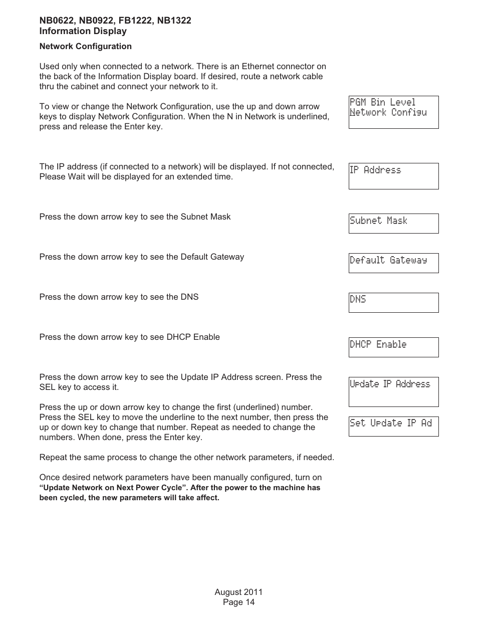 Scotsman FB1222 User Manual | Page 30 / 37