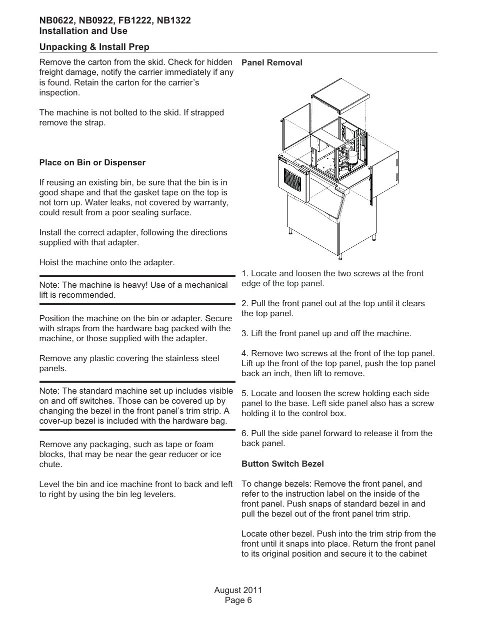 Scotsman FB1222 User Manual | Page 7 / 37