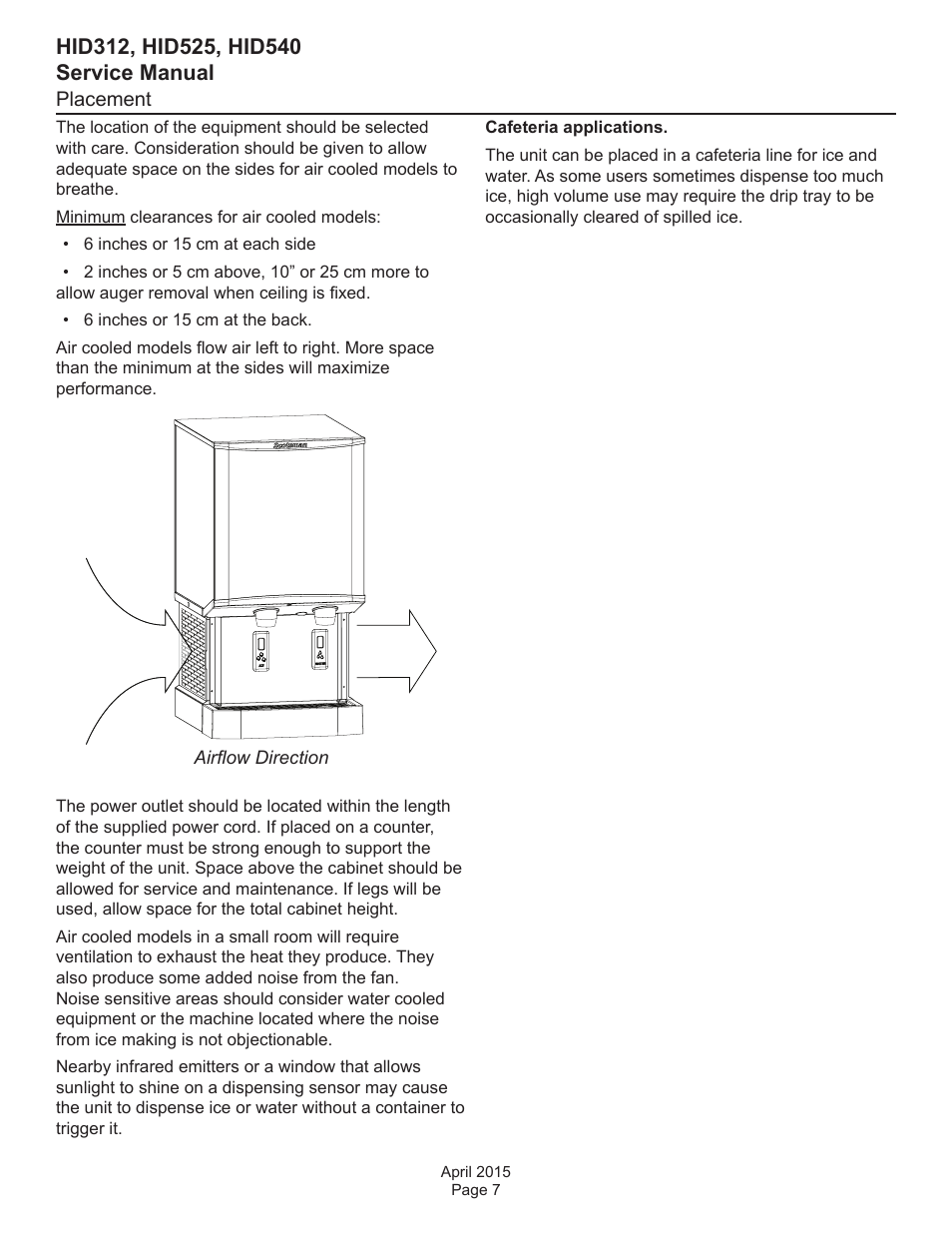 Placement | Scotsman HID312 Service Manual User Manual | Page 7 / 41