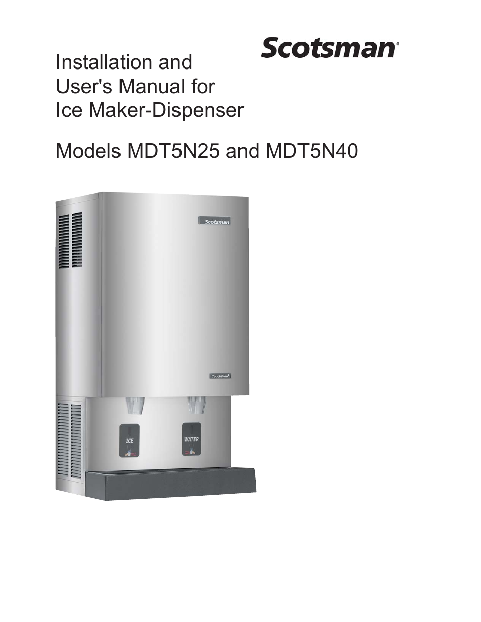 Scotsman MDT5N25 User Manual | 16 pages