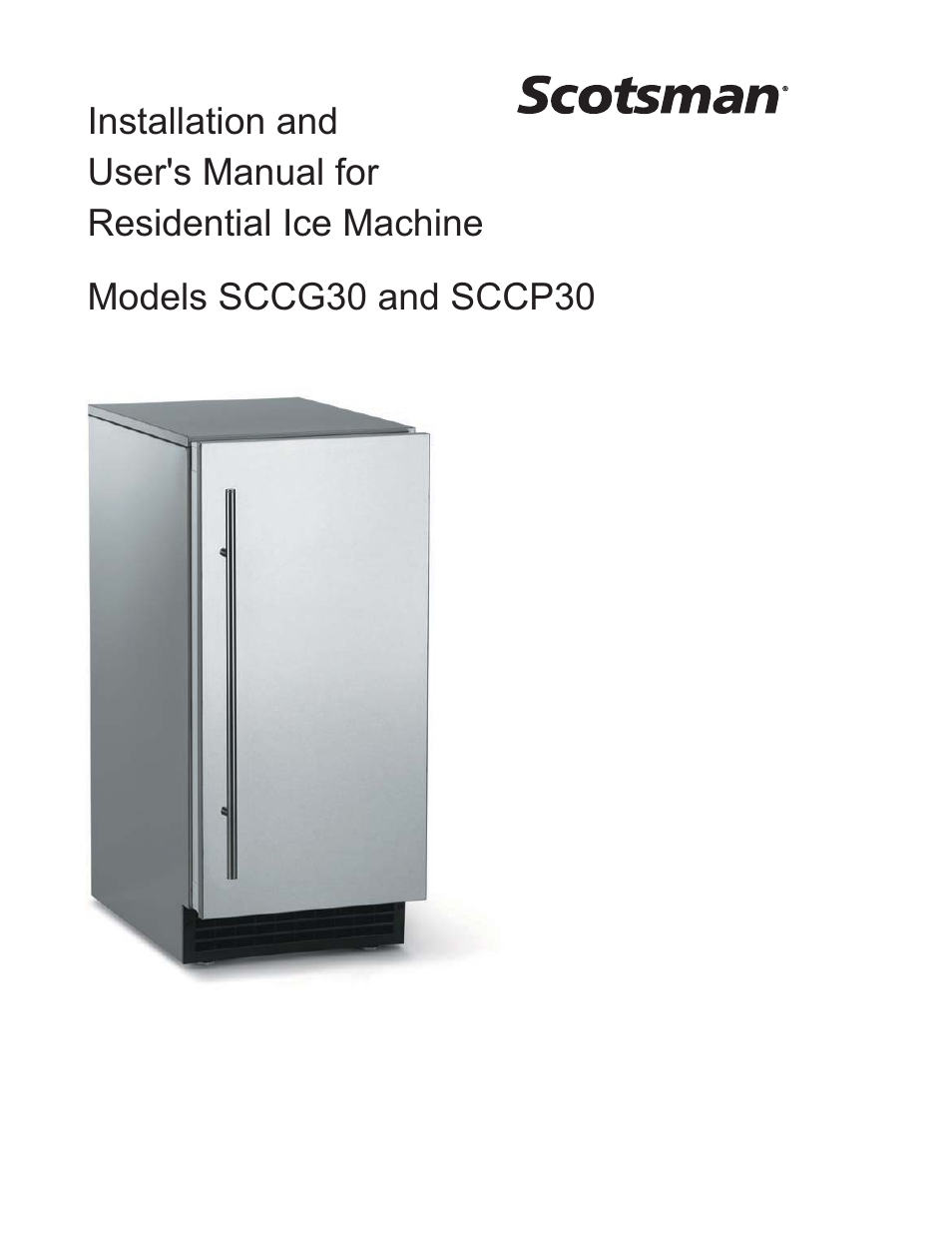 Scotsman SCCG30 User Manual | 15 pages