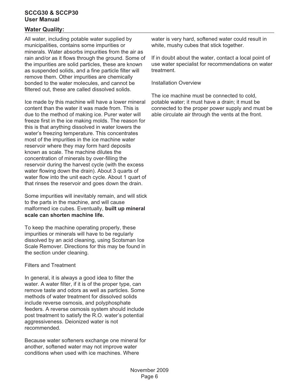 Scotsman SCCG30 User Manual | Page 6 / 15