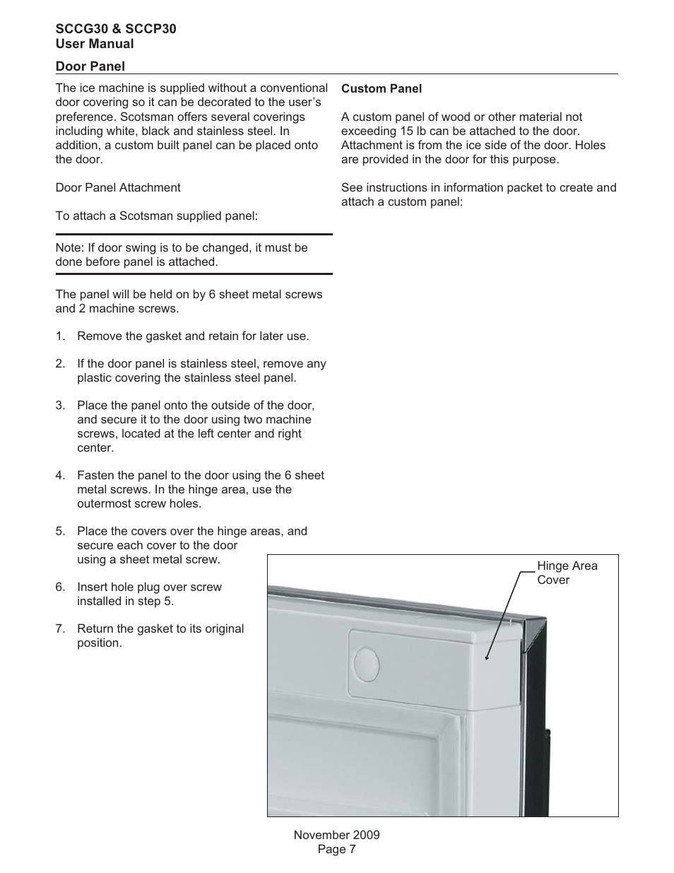 Scotsman SCCG30 User Manual | Page 7 / 15