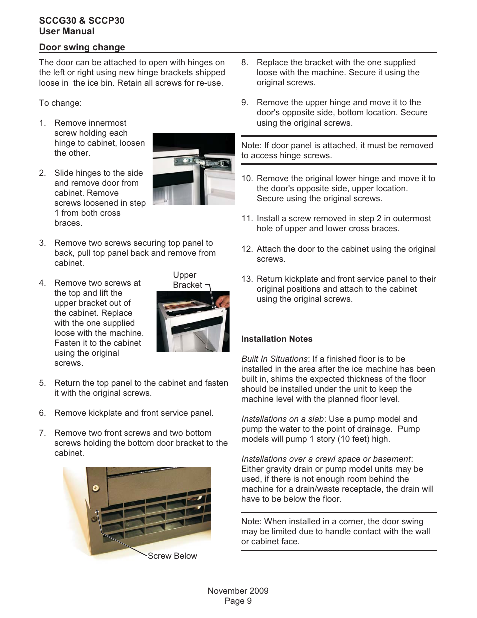 Scotsman SCCG30 User Manual | Page 9 / 15