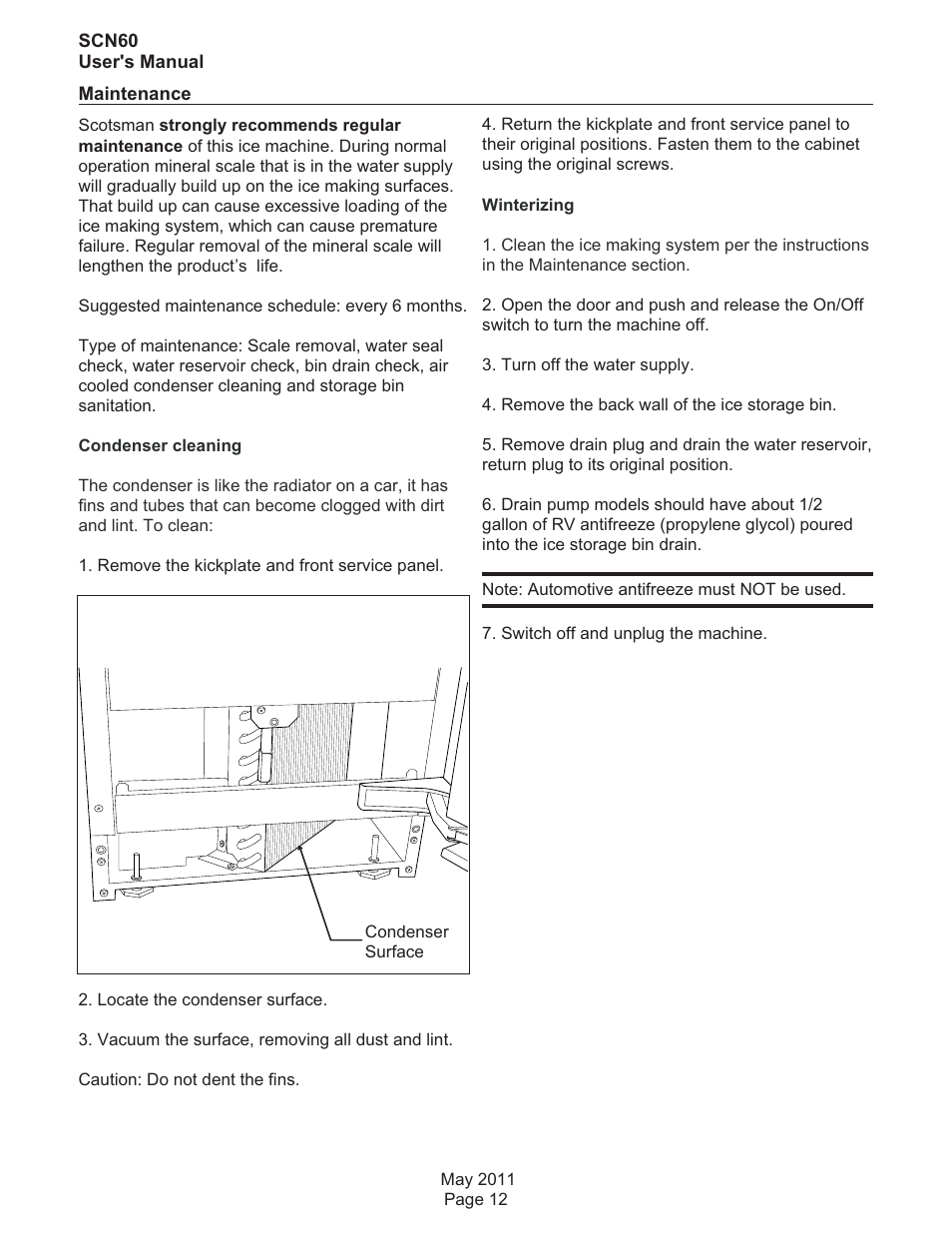 Scotsman SCN60 User Manual | Page 13 / 18