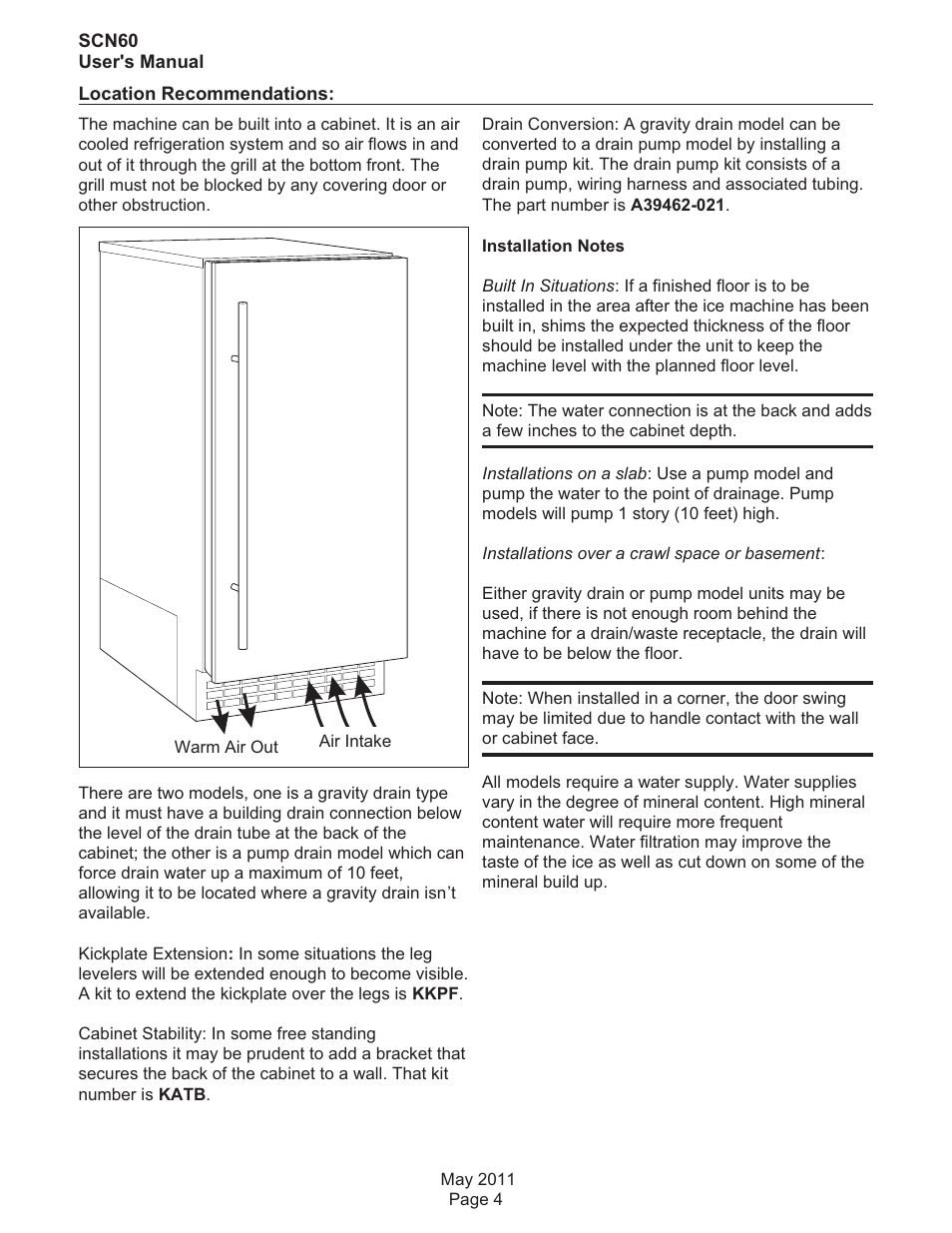 Scotsman SCN60 User Manual | Page 5 / 18