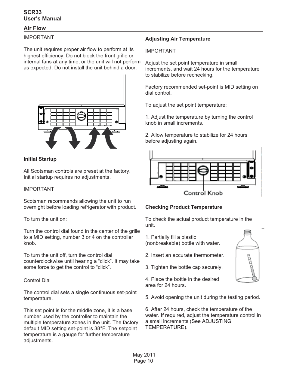 Scotsman SCR33 User Manual | Page 11 / 20