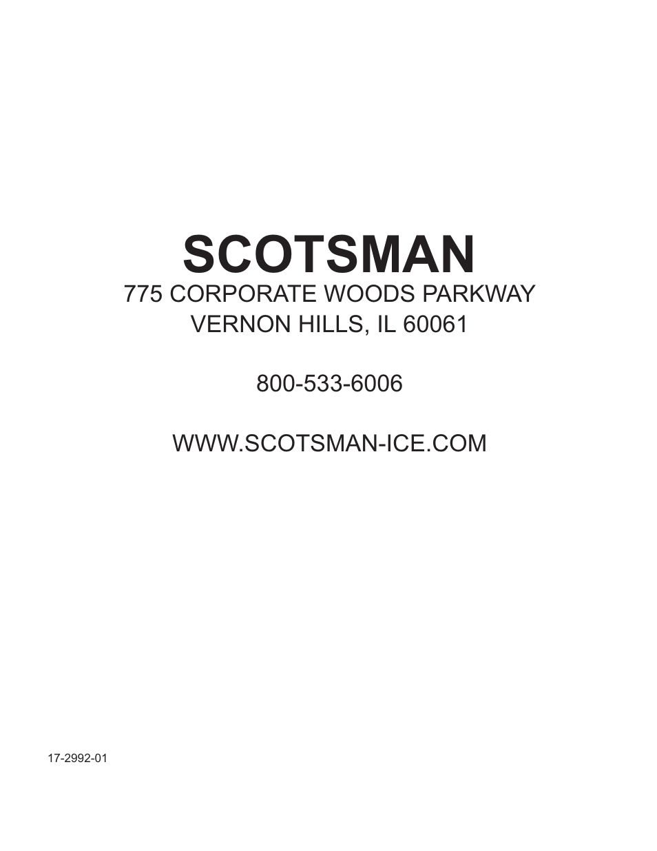 Scotsman | Scotsman SCV32 User Manual | Page 16 / 16