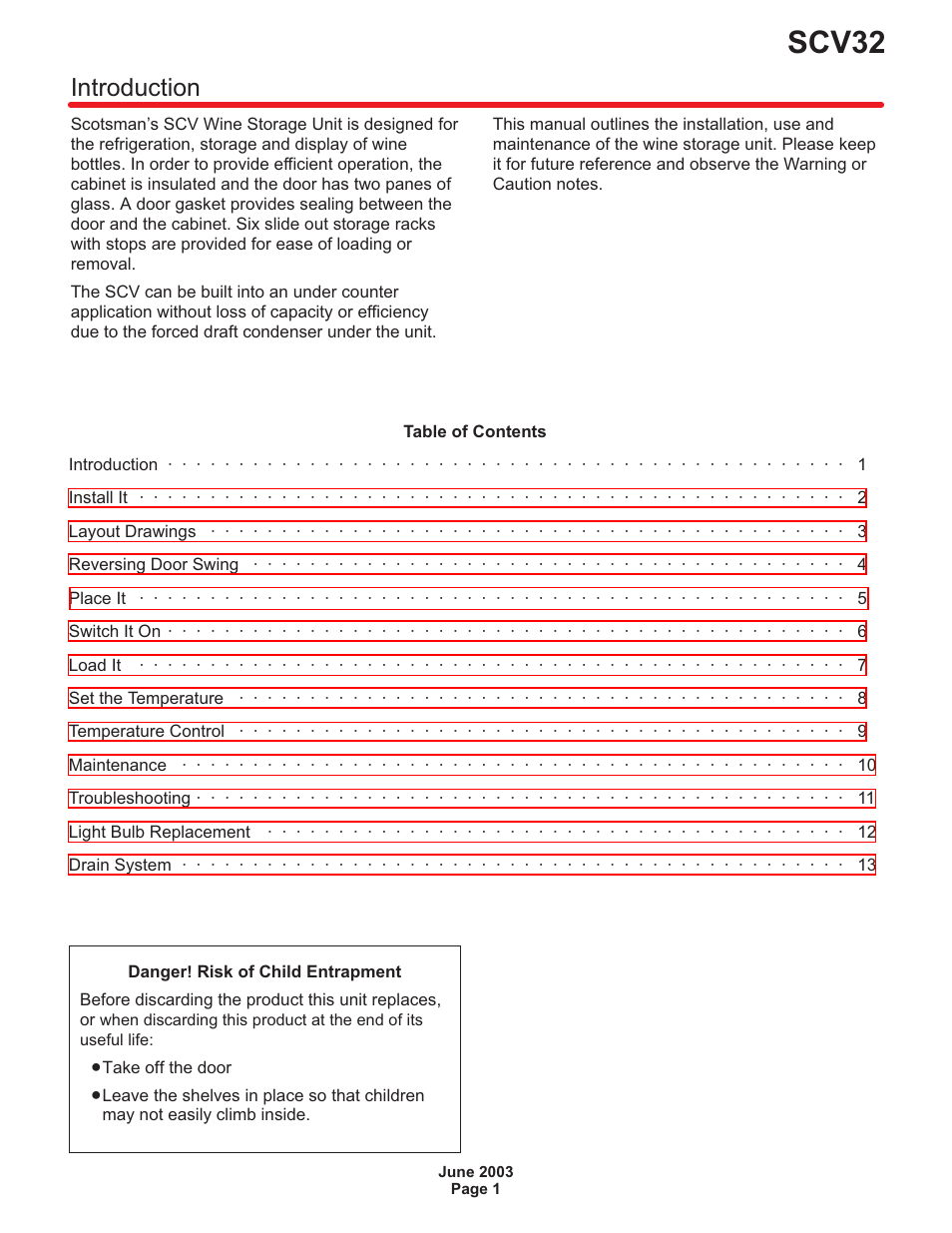 Scotsman SCV32 User Manual | Page 2 / 16