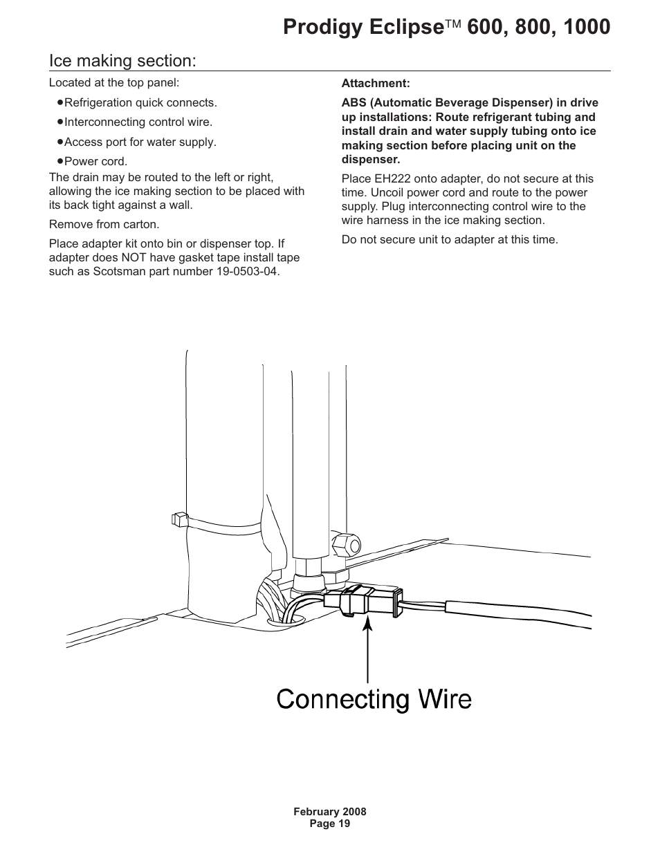 Scotsman 600 Prodigy Eclipse User Manual | Page 19 / 50