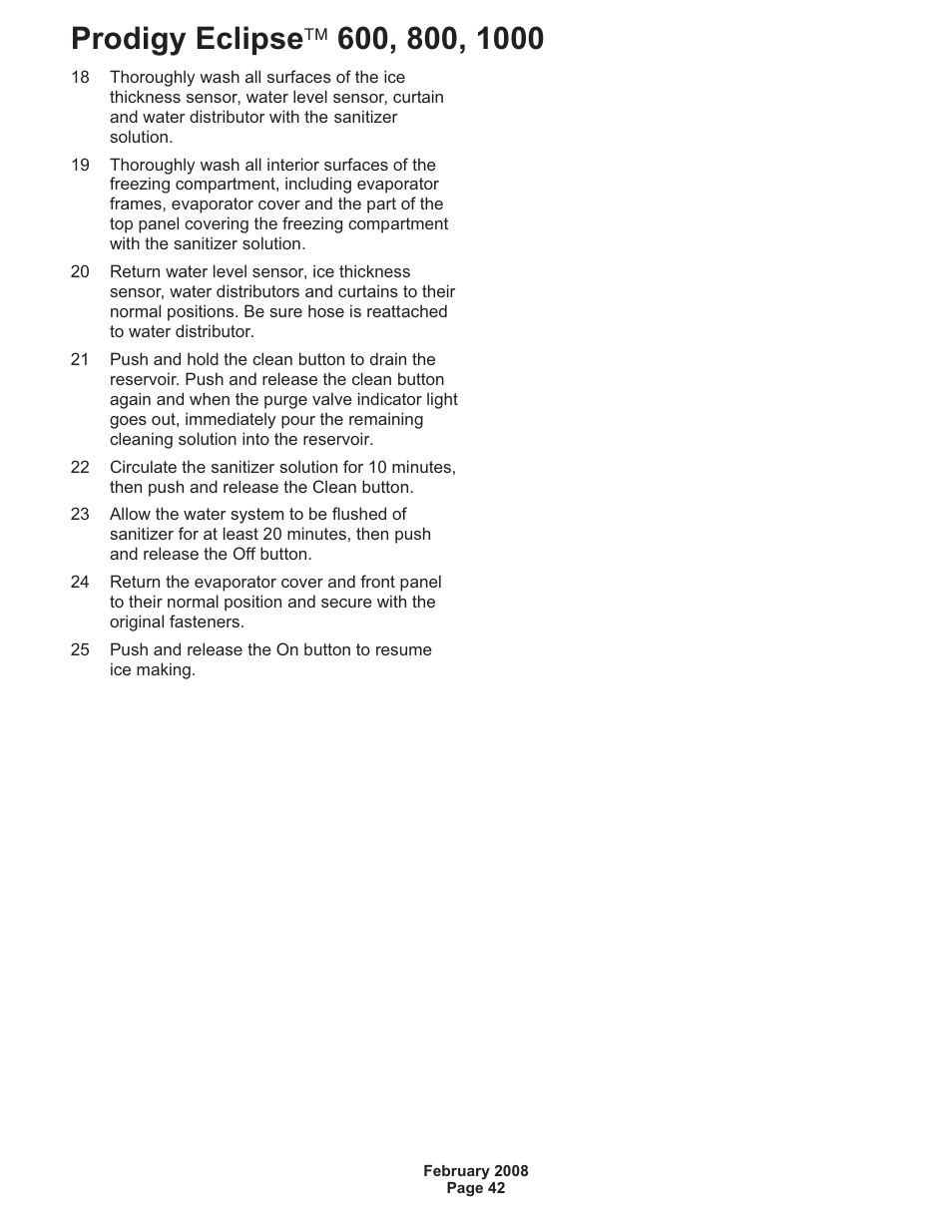 Scotsman 600 Prodigy Eclipse User Manual | Page 42 / 50